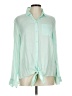 Old Navy 100% Rayon Green Long Sleeve Blouse Size L - photo 1