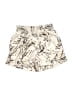 RACHEL ASHWELL 100% Polyester Print Ivory Shorts Size M - photo 1