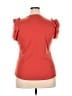 Mesh + Lace Orange Short Sleeve Top Size 2X - photo 2