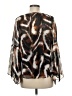 AB Studio 100% Polyester Brown 3/4 Sleeve Blouse Size M - photo 2