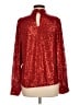 Vine & Love 100% Polyester Metallic Red Long Sleeve Blouse Size S - photo 2