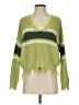 No Comment Stripes Green Pullover Sweater Size S - photo 1