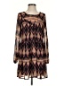 Express 100% Polyester Argyle Brown Casual Dress Size XS - photo 1