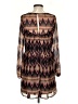 Express 100% Polyester Argyle Brown Casual Dress Size XS - photo 2