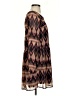 Express 100% Polyester Argyle Brown Casual Dress Size XS - photo 4