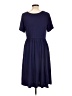 Unbranded Solid Blue Casual Dress Size L - photo 2
