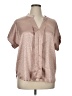 Unbranded 100% Polyester Metallic Pink Short Sleeve Blouse Size XL - photo 1