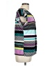 Worthington Color Block Purple Short Sleeve Blouse Size L - photo 4