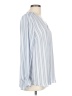 T Tahari Stripes Blue Long Sleeve Blouse Size L - photo 4