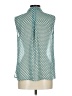 Chelsea28 100% Polyester Polka Dots Teal Sleeveless Blouse Size L - photo 2