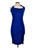 City Studio Solid Blue Cocktail Dress Size L - photo 1
