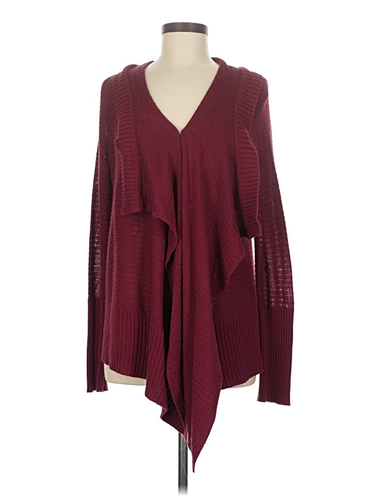 Pre-owned Hollister Cardigan Sweater In Burgundy
