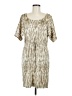 Ann Taylor Print Tan Casual Dress Size 6 - photo 1
