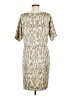 Ann Taylor Print Tan Casual Dress Size 6 - photo 2