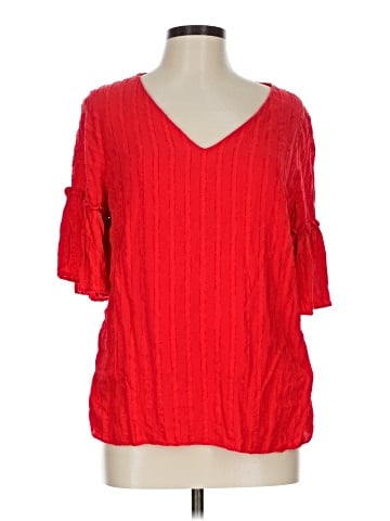 Skies Are Blue Short Sleeve Blouse (view 1)
