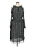 MICHAEL Michael Kors 100% Polyester Houndstooth Gray Casual Dress Size XL - photo 1