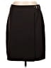 Briggs New York Solid Black Brown Formal Skirt Size 12 (petite) - photo 1