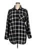 Make + Model Plaid Black Long Sleeve Button-Down Shirt Size XL - photo 1