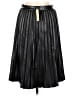 Monteau 100% Polyester Black Faux Leather Skirt Size M - photo 2