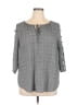 Como Blu Gray 3/4 Sleeve Blouse Size 0X - photo 1