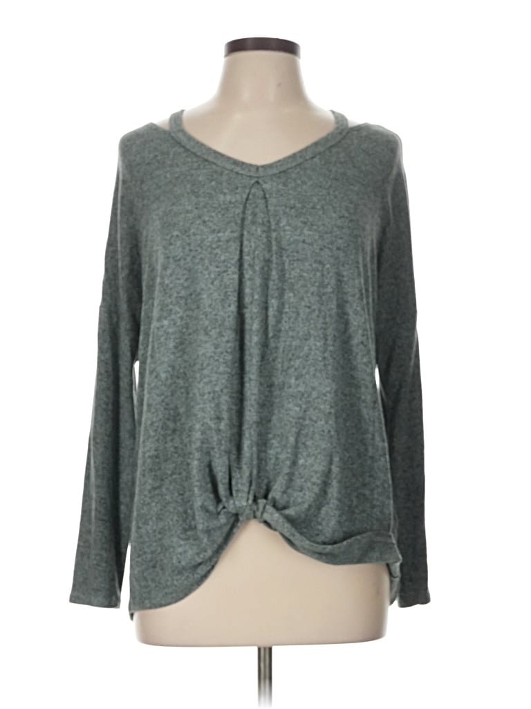 Pre-owned Moa Moa Long Sleeve Henley Shirt In Gray