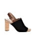 Veronica Beard 100% Leather Color Block Black Heels Size 6 1/2 - photo 1