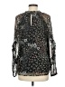 Ann Taylor LOFT 100% Polyester Floral Black 3/4 Sleeve Blouse Size M - photo 2
