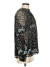 Ann Taylor LOFT 100% Polyester Floral Black 3/4 Sleeve Blouse Size M - photo 4