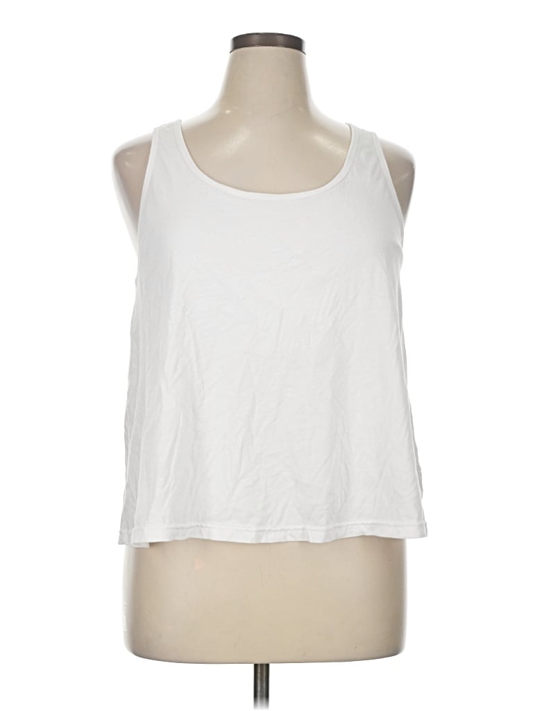 Pre-owned Nordstrom Tank Top White Halter Neckline Tops