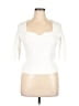 Bebe Ivory Short Sleeve Top Size XL - photo 1