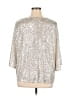 Bucketlist Metallic Silver 3/4 Sleeve Top Size XL (estimated) - photo 2