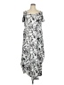 White Mark Print Silver Gray Casual Dress Size 1X - photo 1