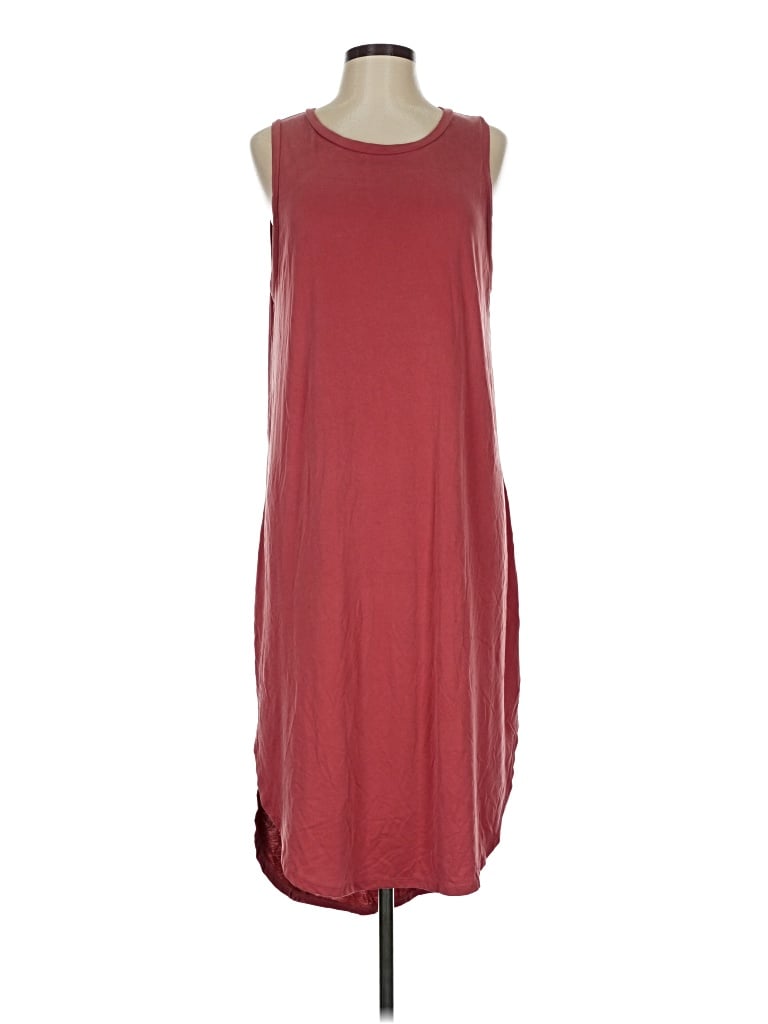 Pre-owned Lush Casual Dress In Burgundy