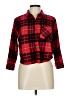 Forever 21 Plaid Red 3/4 Sleeve Button-Down Shirt Size L - photo 1