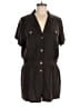 Ci Sono 100% Rayon Solid Brown Green Romper Size M - photo 1