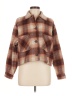 For The Republic 100% Polyester Plaid Brown Jacket Size M - photo 1