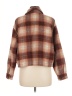 For The Republic 100% Polyester Plaid Brown Jacket Size M - photo 2