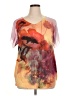 Fashion Bug 100% Polyester Orange Short Sleeve Blouse Size 1X - photo 1