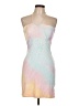 Zaful Tie-dye Ivory Cocktail Dress Size L - photo 1