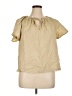 J.Crew 100% Cotton Tan Short Sleeve Blouse Size XL - photo 1