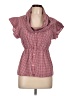 Assorted Brands Checkered-gingham Red Short Sleeve Blouse Size L - photo 1