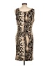 Shape FX Animal Print Tan Cocktail Dress Size 10 - photo 2