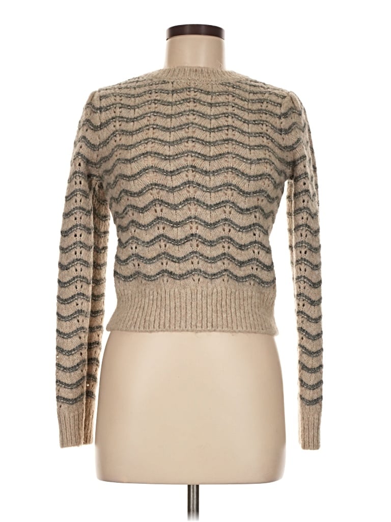 Pre-owned Astr Long Sleeve Top Tan Turtleneck Tops
