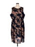 BLOOMCHIC 100% Polyester Graphic Brown Casual Dress Size 26 waist - photo 1