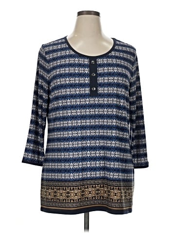 Christopher & Banks 3/4 Sleeve Blouse (view 1)
