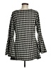 Mechant Houndstooth Black Long Sleeve Blouse Size M - photo 2