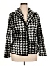 Susan Graver 100% Polyester Houndstooth Black Blazer Size L - photo 1