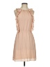 Scoop NYC 100% Polyester Solid Tan Casual Dress Size S - photo 1