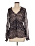 Gap Outlet 100% Polyester Black Long Sleeve Blouse Size M - photo 1