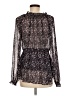 Gap Outlet 100% Polyester Black Long Sleeve Blouse Size M - photo 2